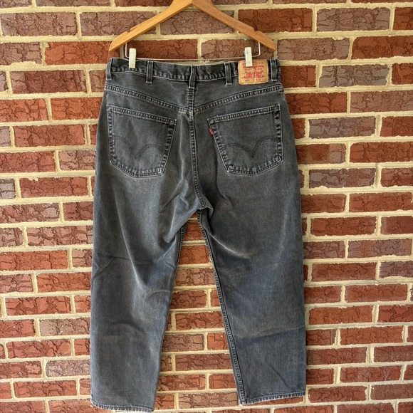 Vintage Faded Black Levi's 550 Jeans Mens 38 x 29 Made in USA‎ Y2K Relaxed Fit - Picture 5 of 11